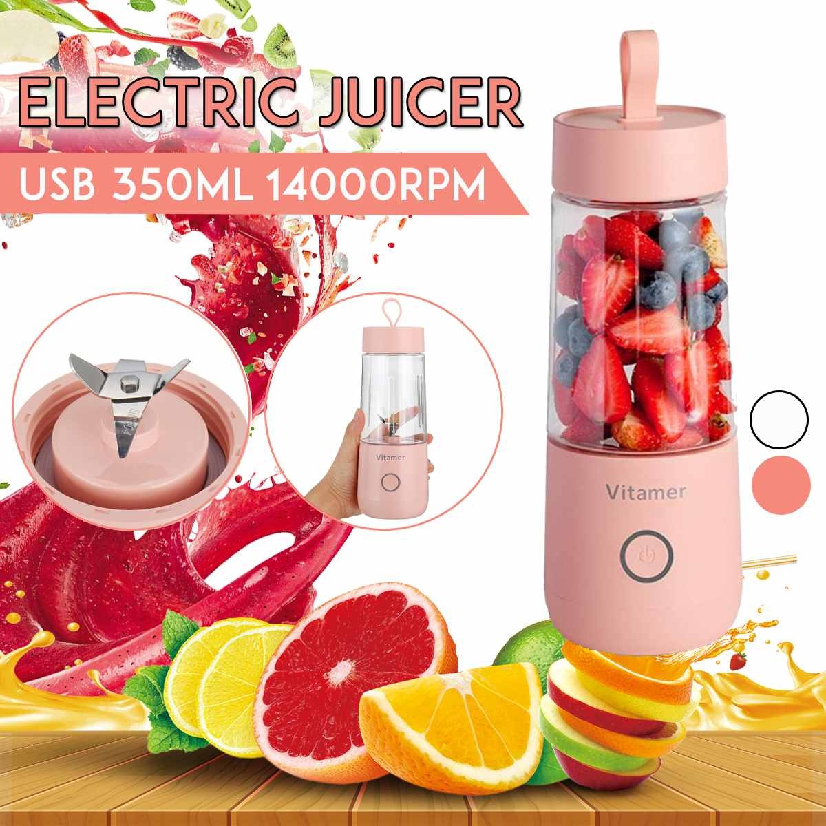 350ml Portable USB Rechargeable Blender&Juicer